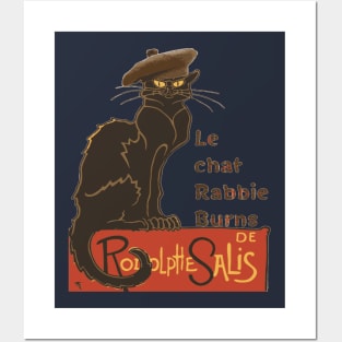 Le Chat Rabbie Burns With Tam OShanter Posters and Art